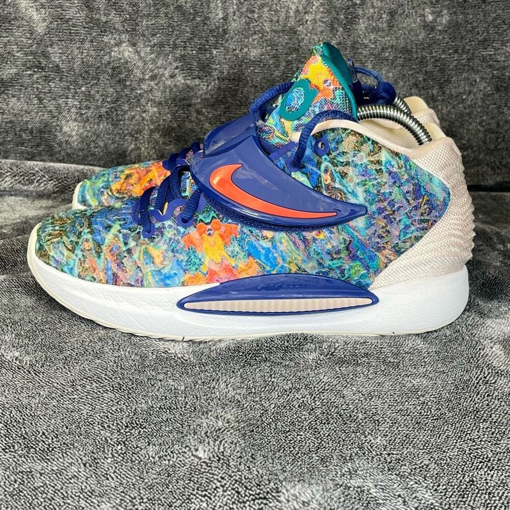 Nike KD14 Psychedelic Royal Blue CW3935-400 Size 8 Mens Basketball